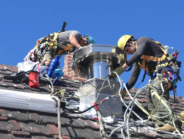 Protective chimney cap installed by Santa Ana Chimney Sweep in Santa Ana, CA