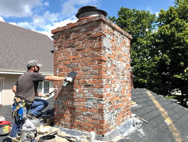 Completed chimney rebuild by Santa Ana Chimney Sweep in Santa Ana, CA