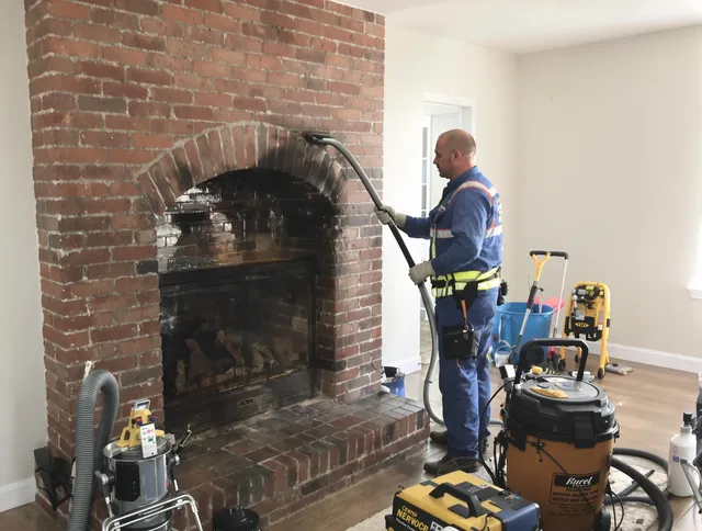 Santa Ana Chimney Sweep expert performing detailed chimney sweep in Santa Ana, CA