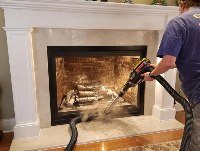 Fireplace cleaning performed by Santa Ana Chimney Sweep in Santa Ana, CA