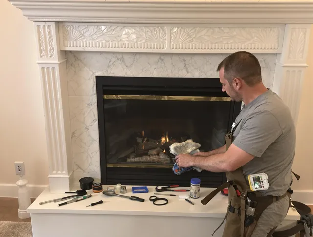 Santa Ana Chimney Sweep performing fireplace maintenance in Santa Ana, CA