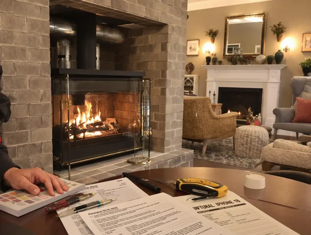 Santa Ana Chimney Sweep verifying fireplace safety measures in Santa Ana, CA