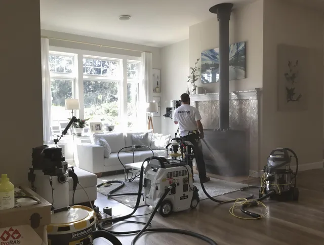 Soot removal service by Santa Ana Chimney Sweep for a fireplace in Santa Ana, CA
